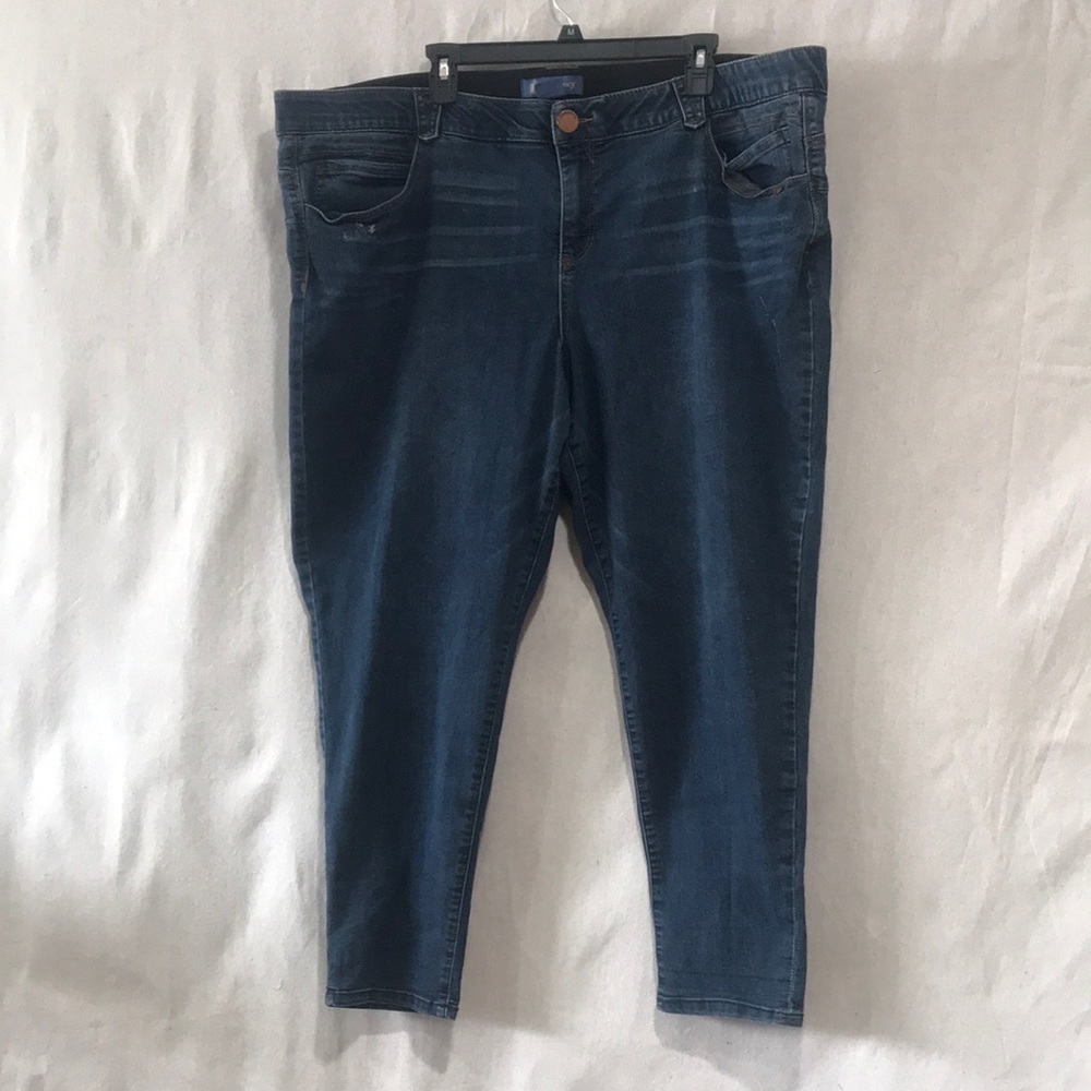 Democracy “ab” solution indigo Denim Ankle Skimmer Plus Jeans 24W